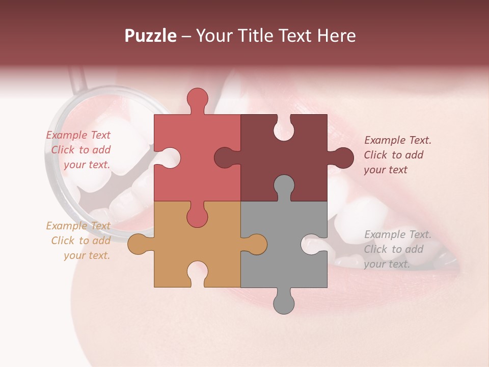 Reflection Clinic Teeth PowerPoint Template
