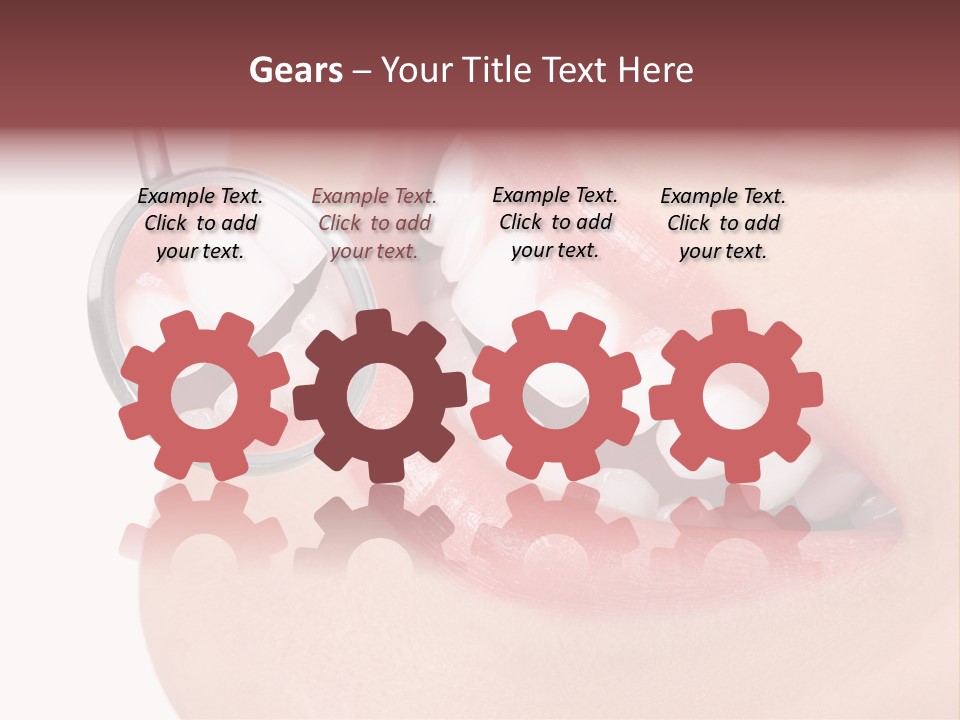 Reflection Clinic Teeth PowerPoint Template