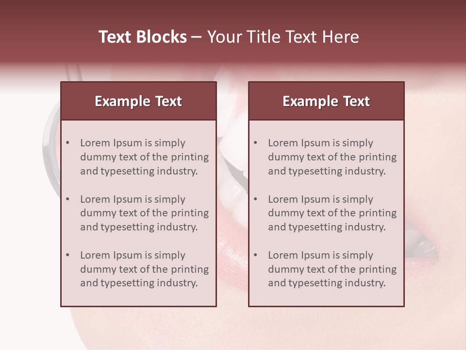 Reflection Clinic Teeth PowerPoint Template