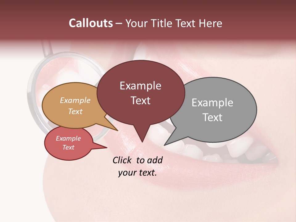 Reflection Clinic Teeth PowerPoint Template