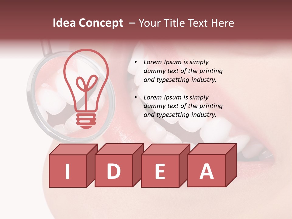 Reflection Clinic Teeth PowerPoint Template