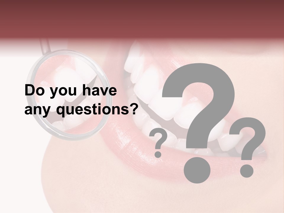 Reflection Clinic Teeth PowerPoint Template