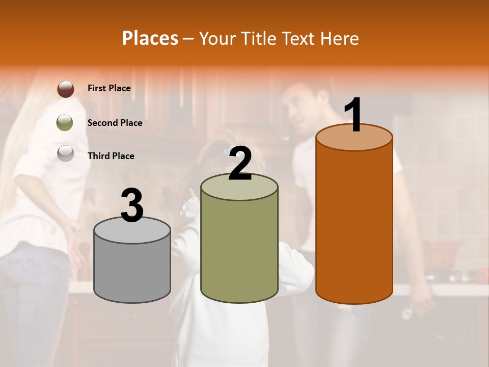 Girls Domestic Kitchen PowerPoint Template