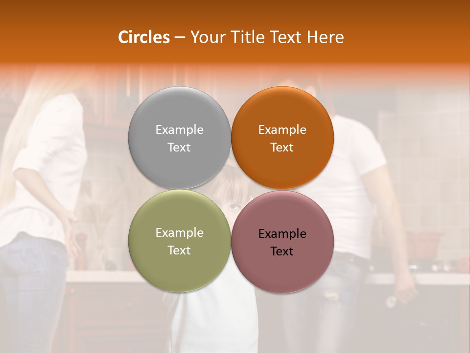 Girls Domestic Kitchen PowerPoint Template