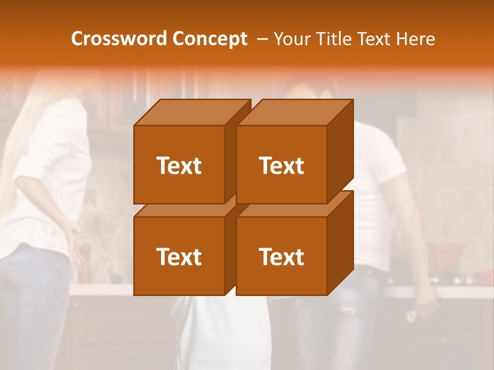 Girls Domestic Kitchen PowerPoint Template