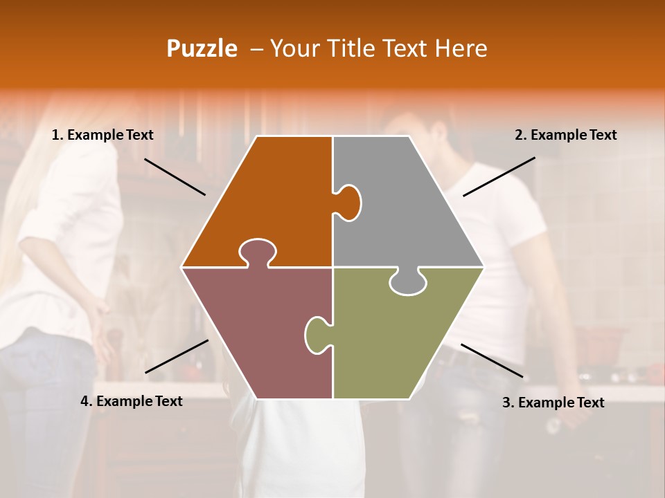 Girls Domestic Kitchen PowerPoint Template