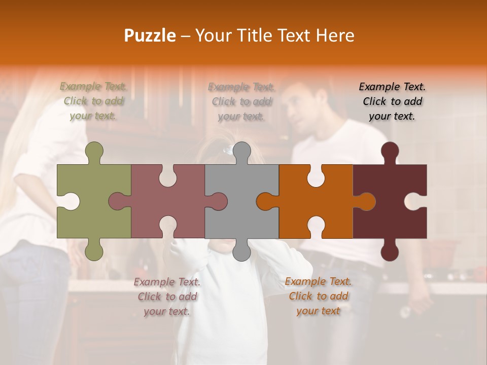 Girls Domestic Kitchen PowerPoint Template