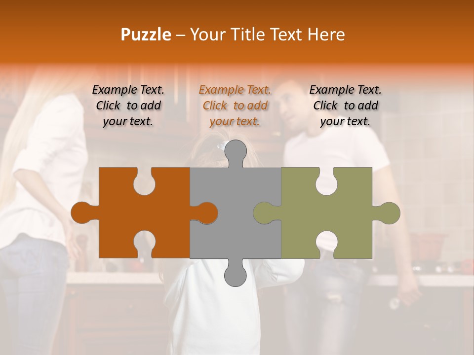 Girls Domestic Kitchen PowerPoint Template