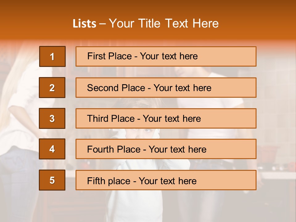 Girls Domestic Kitchen PowerPoint Template
