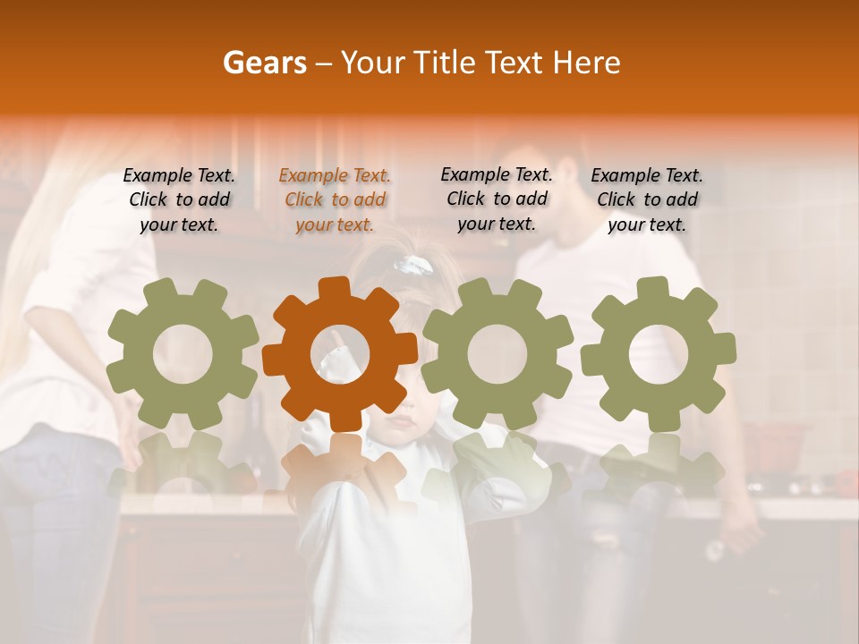 Girls Domestic Kitchen PowerPoint Template