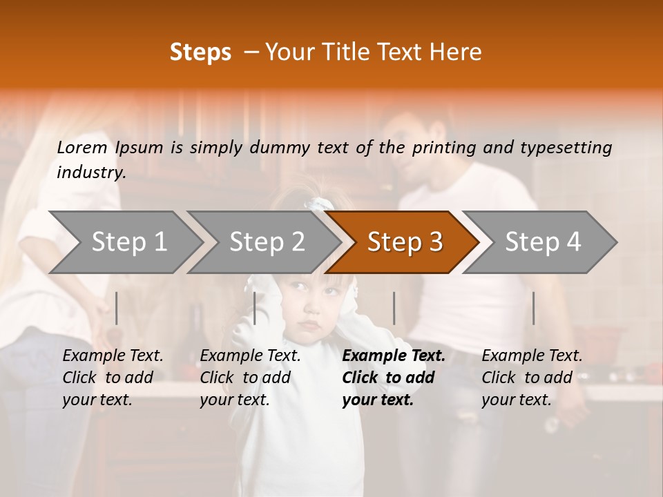 Girls Domestic Kitchen PowerPoint Template