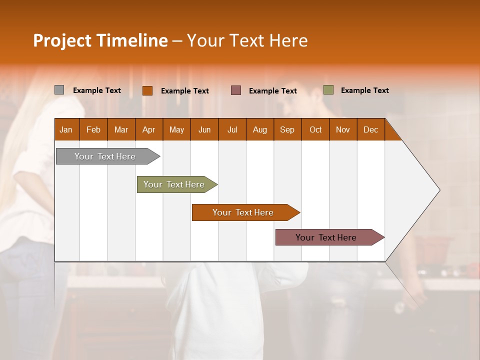 Girls Domestic Kitchen PowerPoint Template