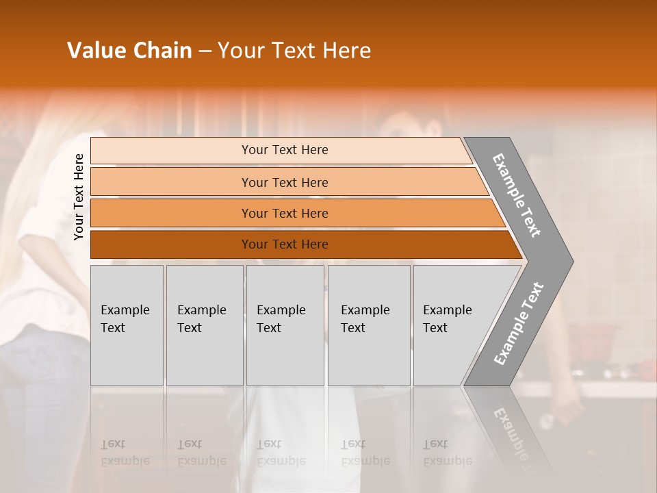 Girls Domestic Kitchen PowerPoint Template