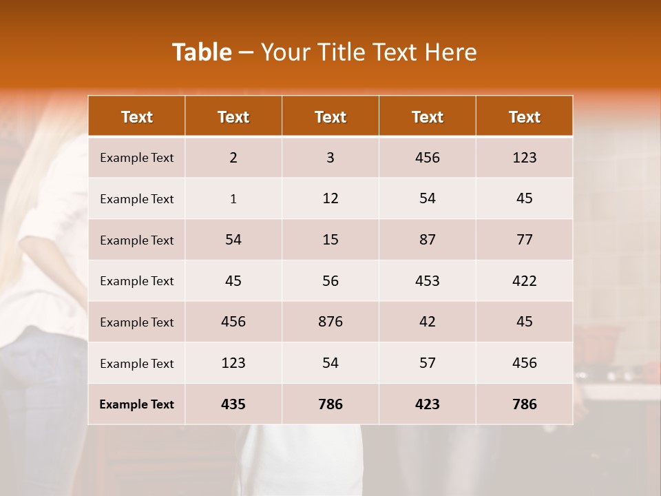 Girls Domestic Kitchen PowerPoint Template