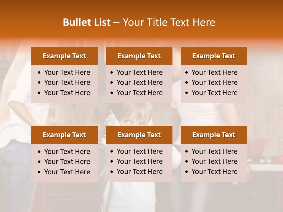 Girls Domestic Kitchen PowerPoint Template