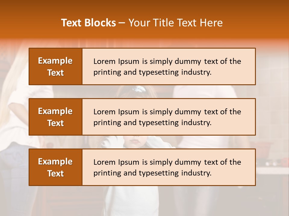 Girls Domestic Kitchen PowerPoint Template