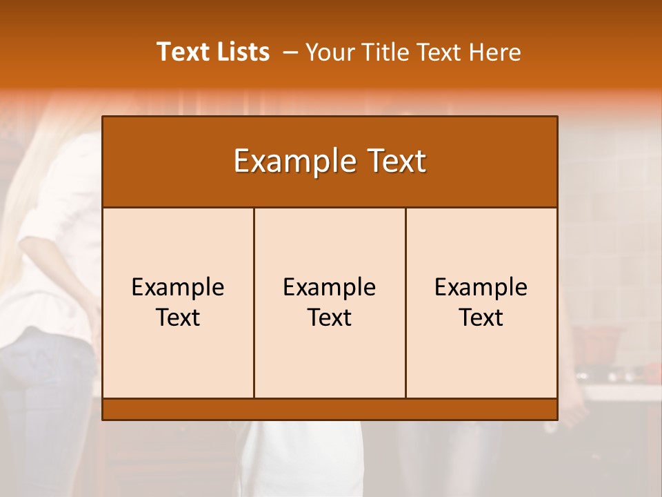 Girls Domestic Kitchen PowerPoint Template