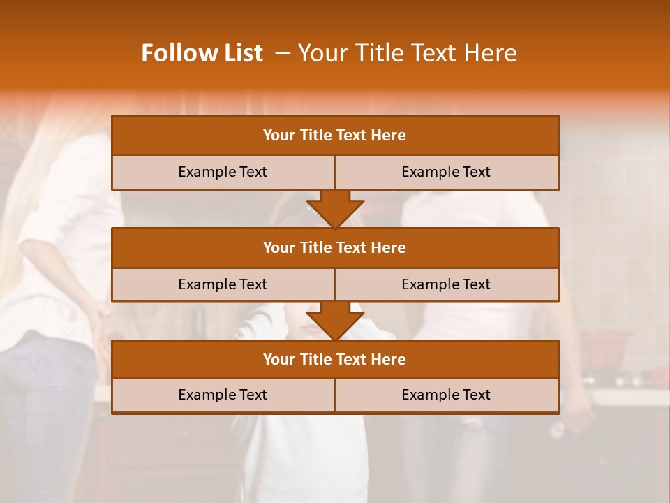 Girls Domestic Kitchen PowerPoint Template