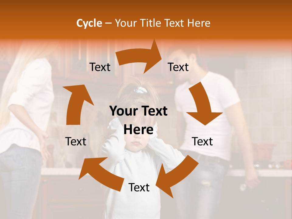 Girls Domestic Kitchen PowerPoint Template