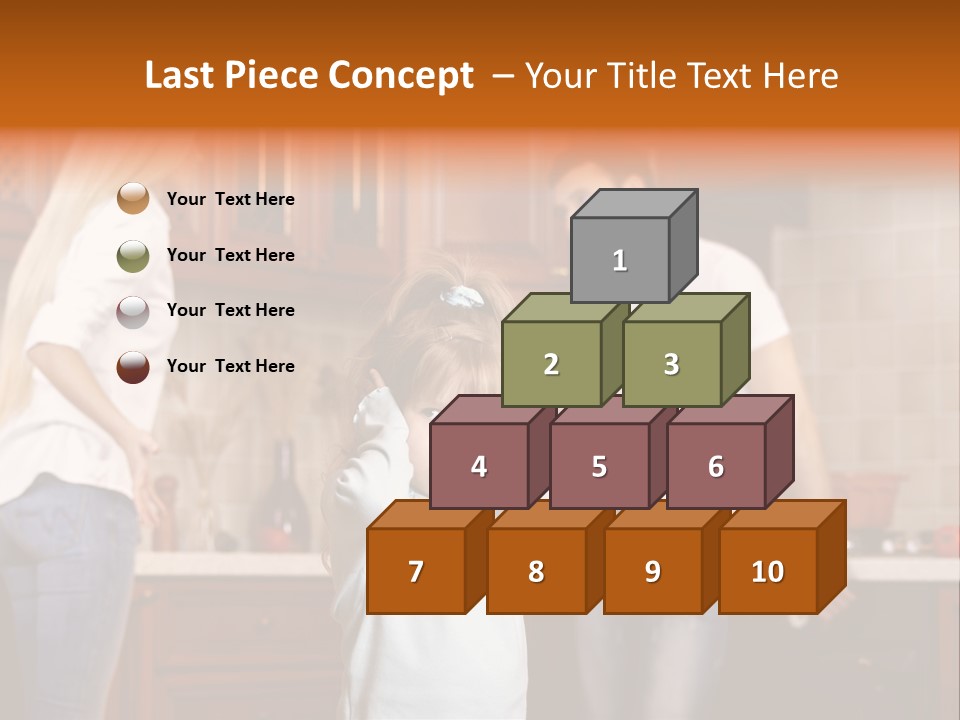 Girls Domestic Kitchen PowerPoint Template