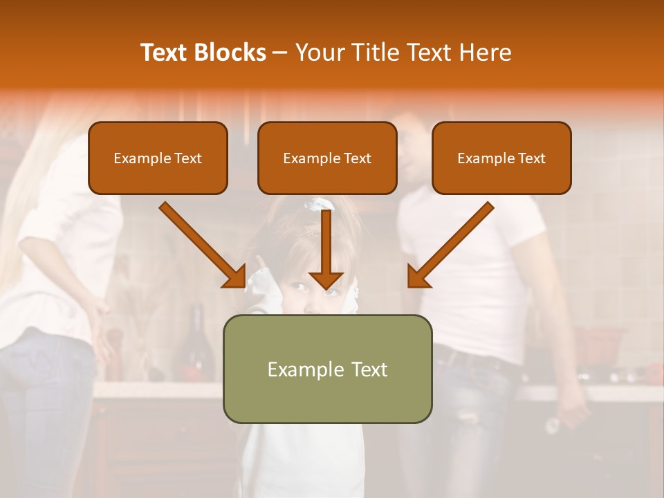 Girls Domestic Kitchen PowerPoint Template