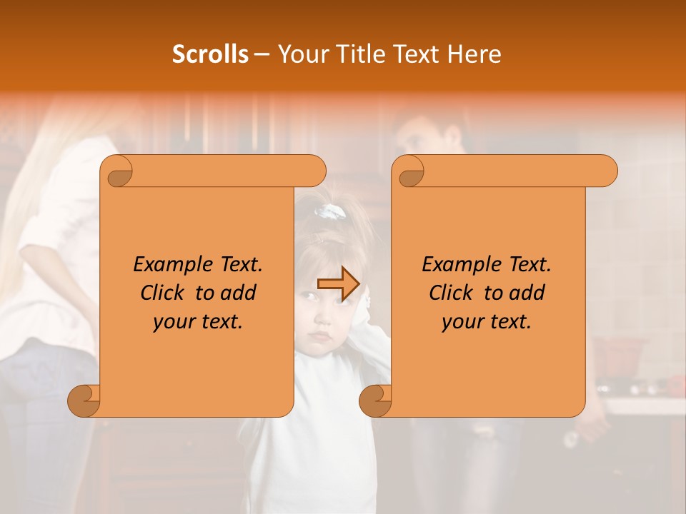 Girls Domestic Kitchen PowerPoint Template