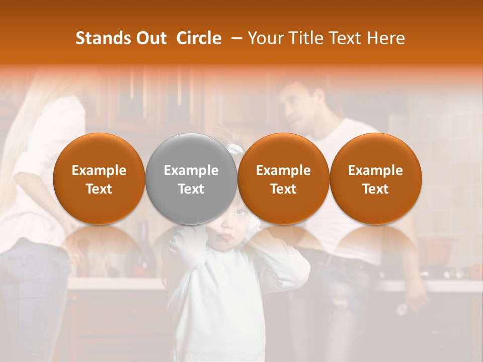 Girls Domestic Kitchen PowerPoint Template