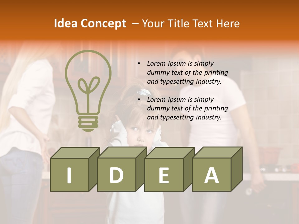 Girls Domestic Kitchen PowerPoint Template