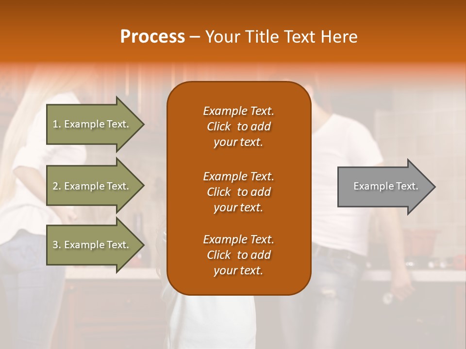 Girls Domestic Kitchen PowerPoint Template