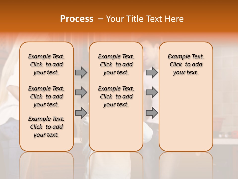 Girls Domestic Kitchen PowerPoint Template