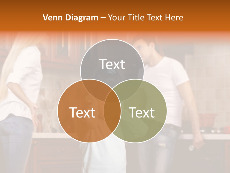 Girls Domestic Kitchen PowerPoint Template