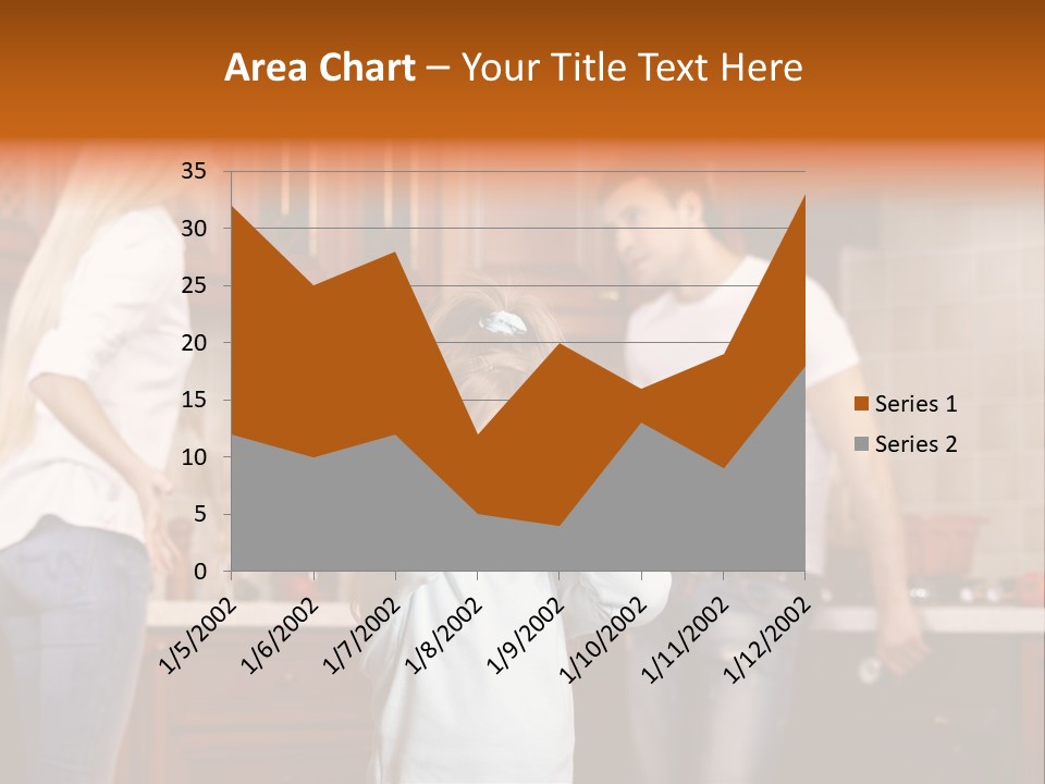 Girls Domestic Kitchen PowerPoint Template