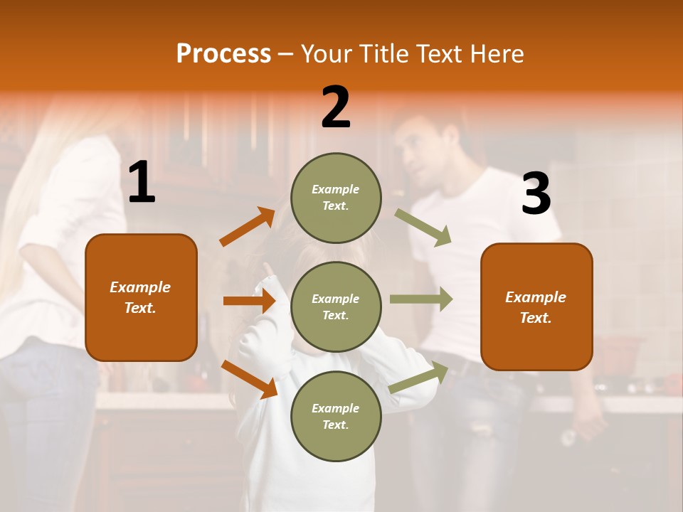 Girls Domestic Kitchen PowerPoint Template