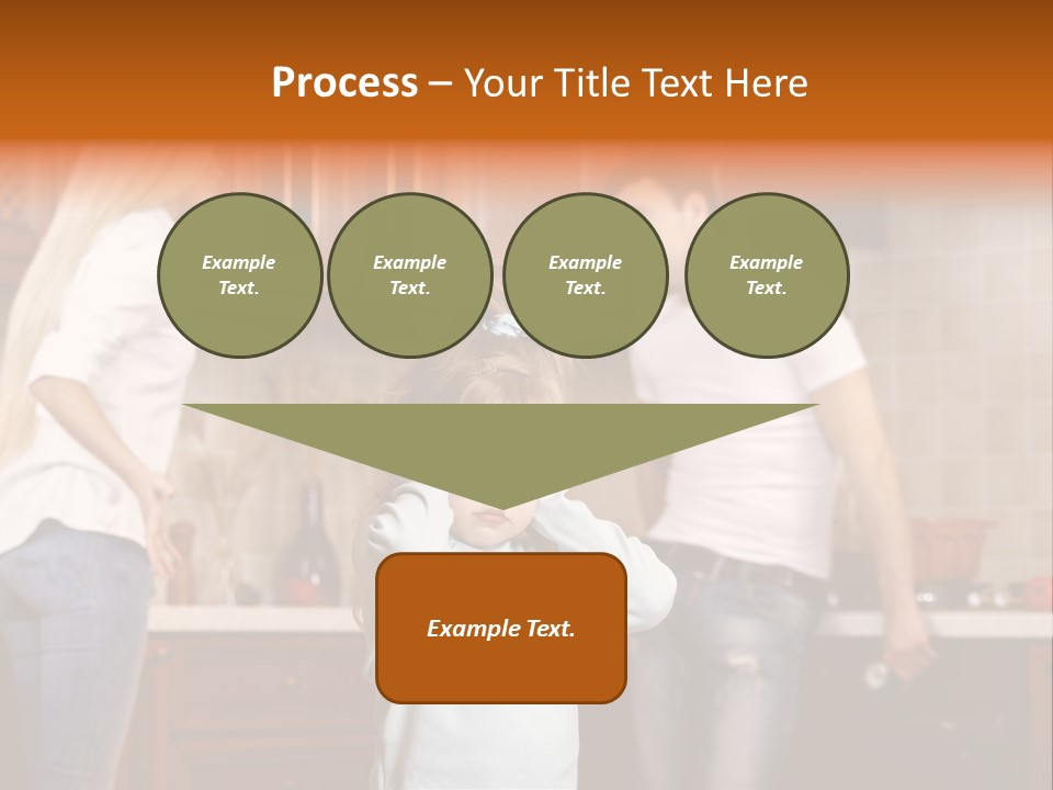 Girls Domestic Kitchen PowerPoint Template