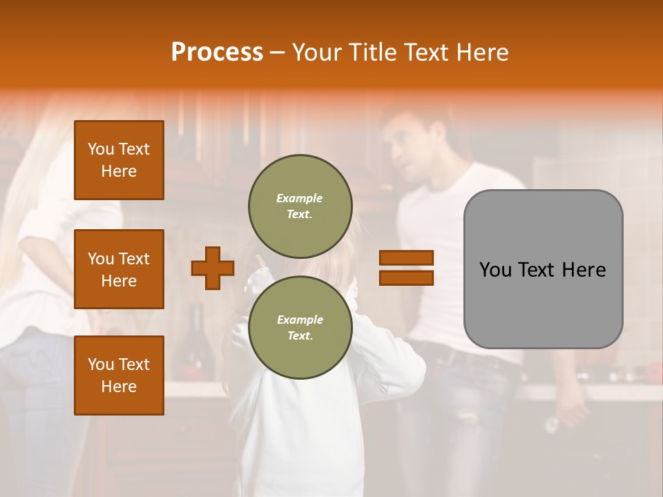 Girls Domestic Kitchen PowerPoint Template