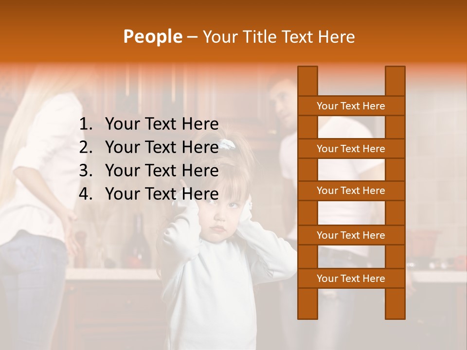 Girls Domestic Kitchen PowerPoint Template