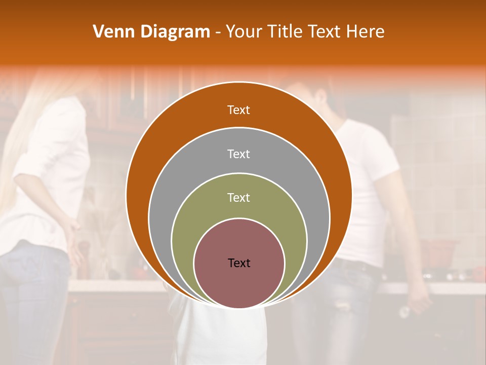 Girls Domestic Kitchen PowerPoint Template