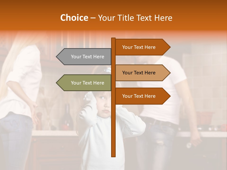 Girls Domestic Kitchen PowerPoint Template