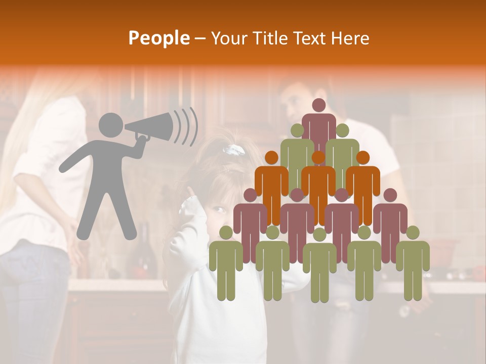 Girls Domestic Kitchen PowerPoint Template