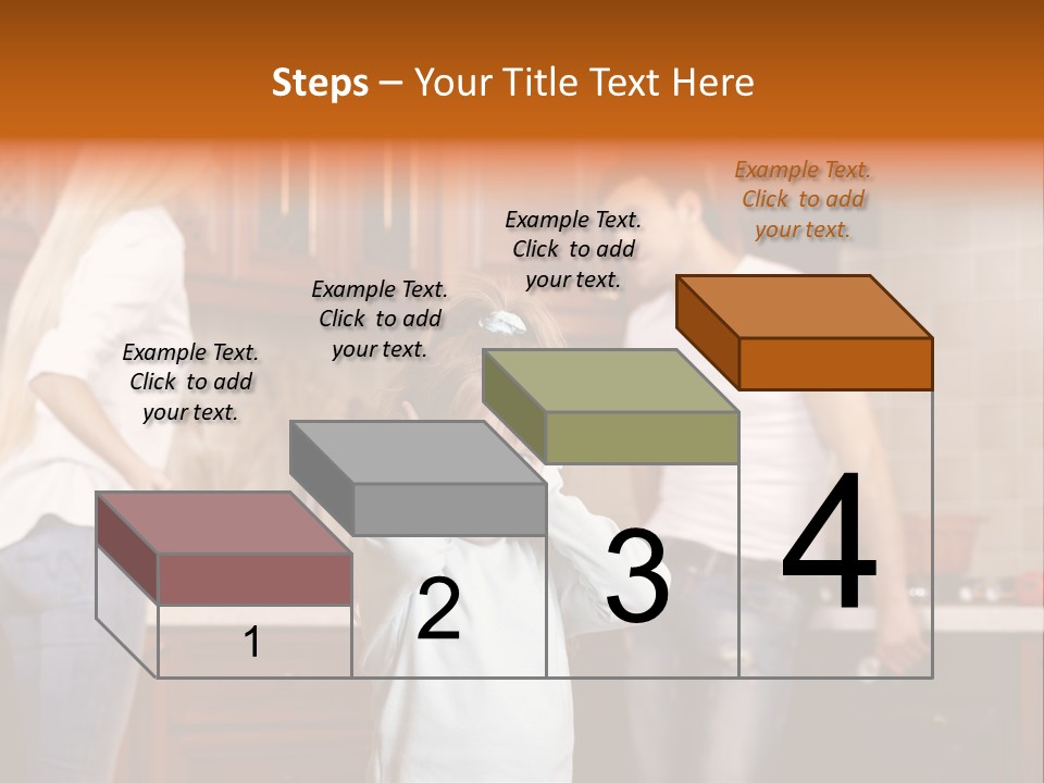 Girls Domestic Kitchen PowerPoint Template