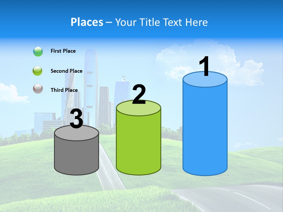 Sky Outdoor Skyscraper PowerPoint Template