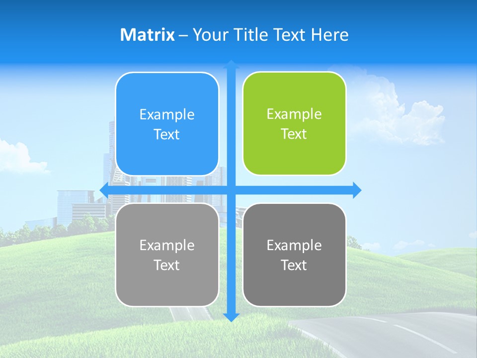 Sky Outdoor Skyscraper PowerPoint Template