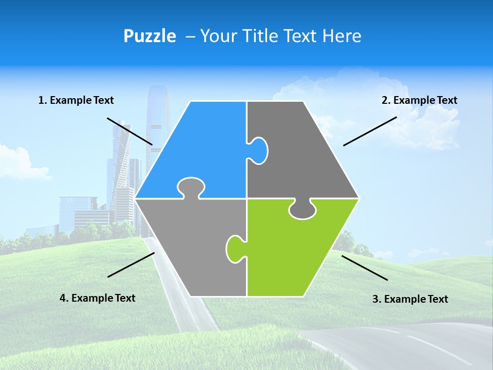 Sky Outdoor Skyscraper PowerPoint Template