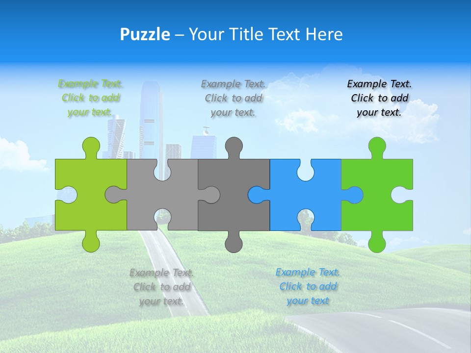Sky Outdoor Skyscraper PowerPoint Template