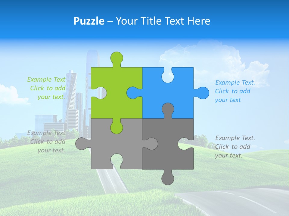 Sky Outdoor Skyscraper PowerPoint Template