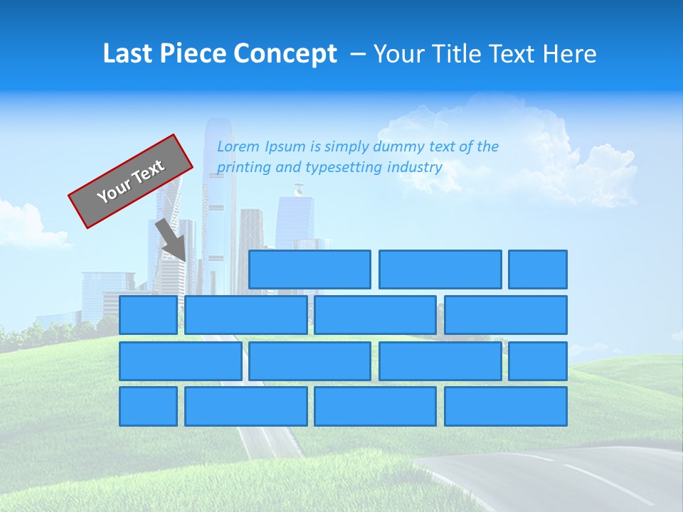 Sky Outdoor Skyscraper PowerPoint Template