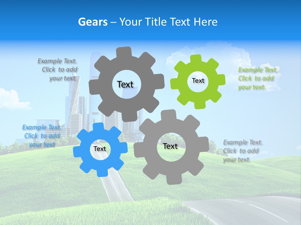 Sky Outdoor Skyscraper PowerPoint Template