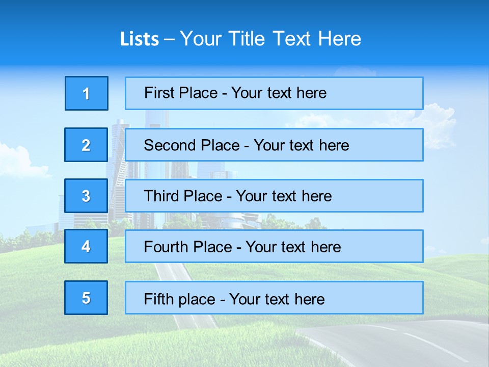 Sky Outdoor Skyscraper PowerPoint Template