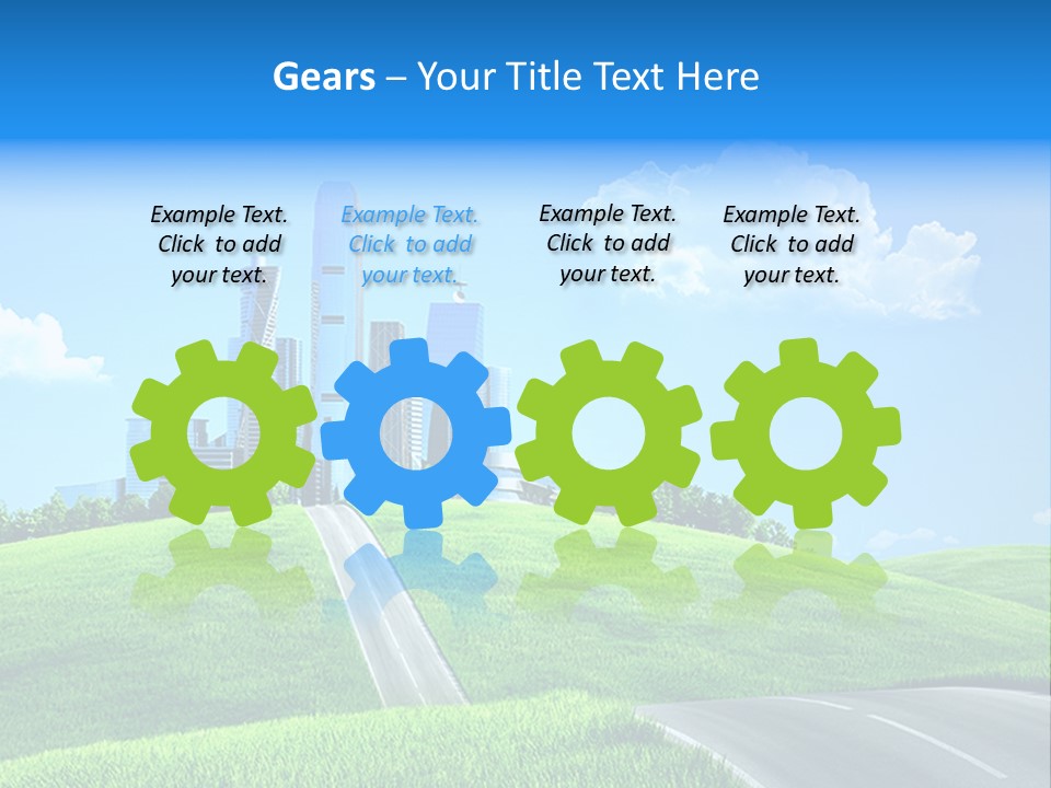 Sky Outdoor Skyscraper PowerPoint Template