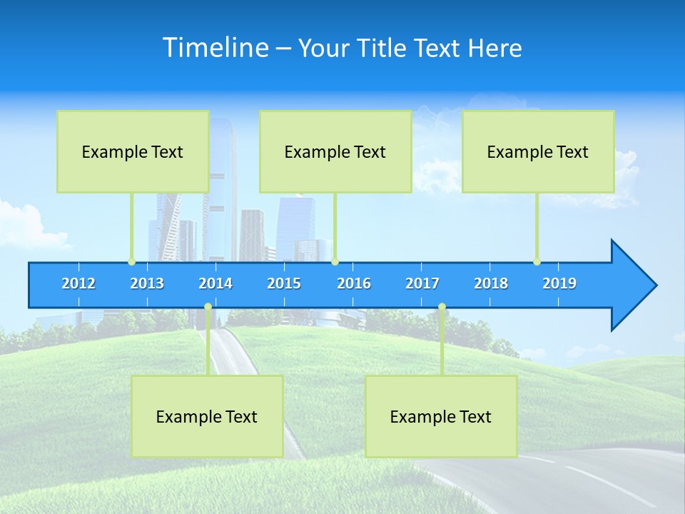 Sky Outdoor Skyscraper PowerPoint Template